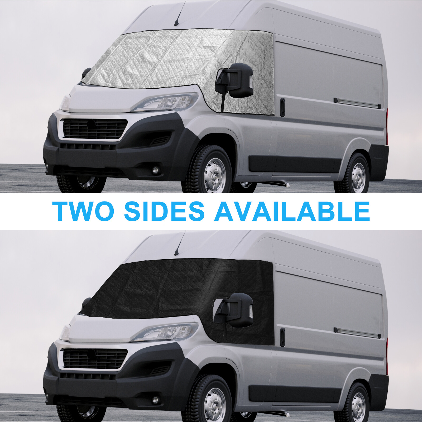 Motorhome Thermal Windscreen Cover Black Out Blind Curtain Wrap For