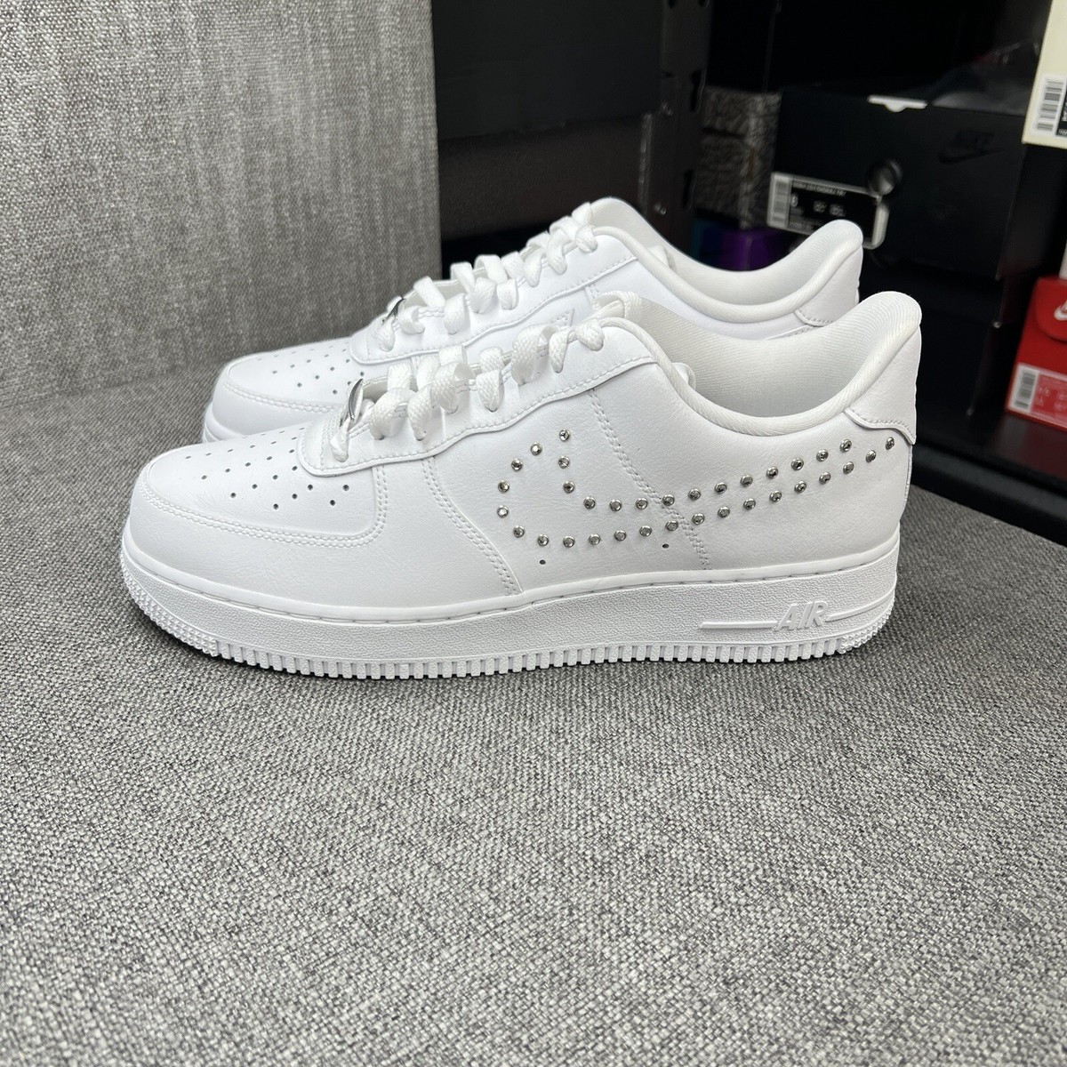 Nike Air Force 1 '07 Studded Swoosh White FQ8887-100 Womens
