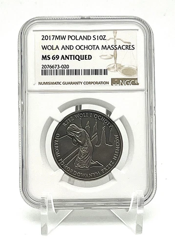 Poland  2017 10 zlotych The Wola and Ochota Massacres Silver Coin NGC PF69