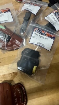 DeSantis Blem holsters -Box of 36 holsters MIXED -leather,kydex,suede