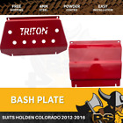 <!--F#f_0-->Bash Plate 4mm 2pcs Powder Coated Red to suit Mitsubishi Triton MQ Sump Guard<!--F/-->