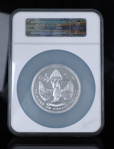 2014 NGC Gem Proof George T. Morgan $100 Union Private Issue 5oz Silver Coin - Picture 3 of 4
