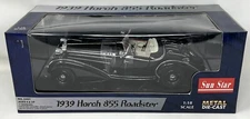 Sun Star #2401 - 1939 Horch 855 Roadster 1/18 Diecast Model Car - Black