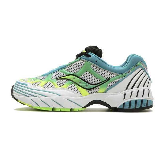 Saucony Grid Web S70466 6 Citron Teal White Men s Sneaker