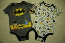 2 New Baby Boys Batman Bodysuits Outfit One Piece Size 18 Months Superhero DC