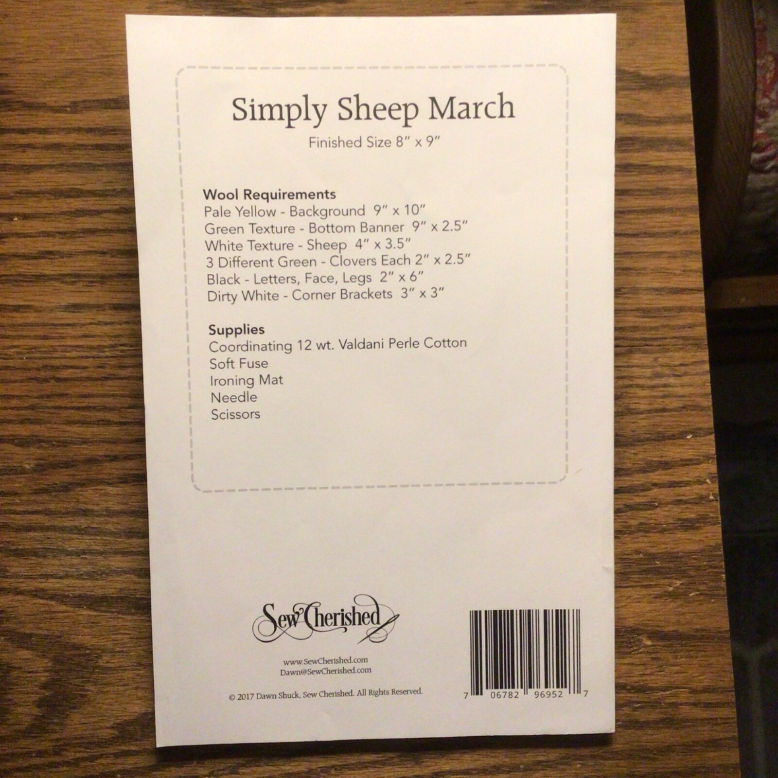 PATTERN Wool Felt Sheep & Shamrocks Irish LUCK March Banner NEW Sew Cherished