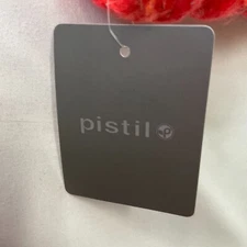 Pistil French Infinity Scarf One Size 30X11 Orange Acrylic Hibiscus