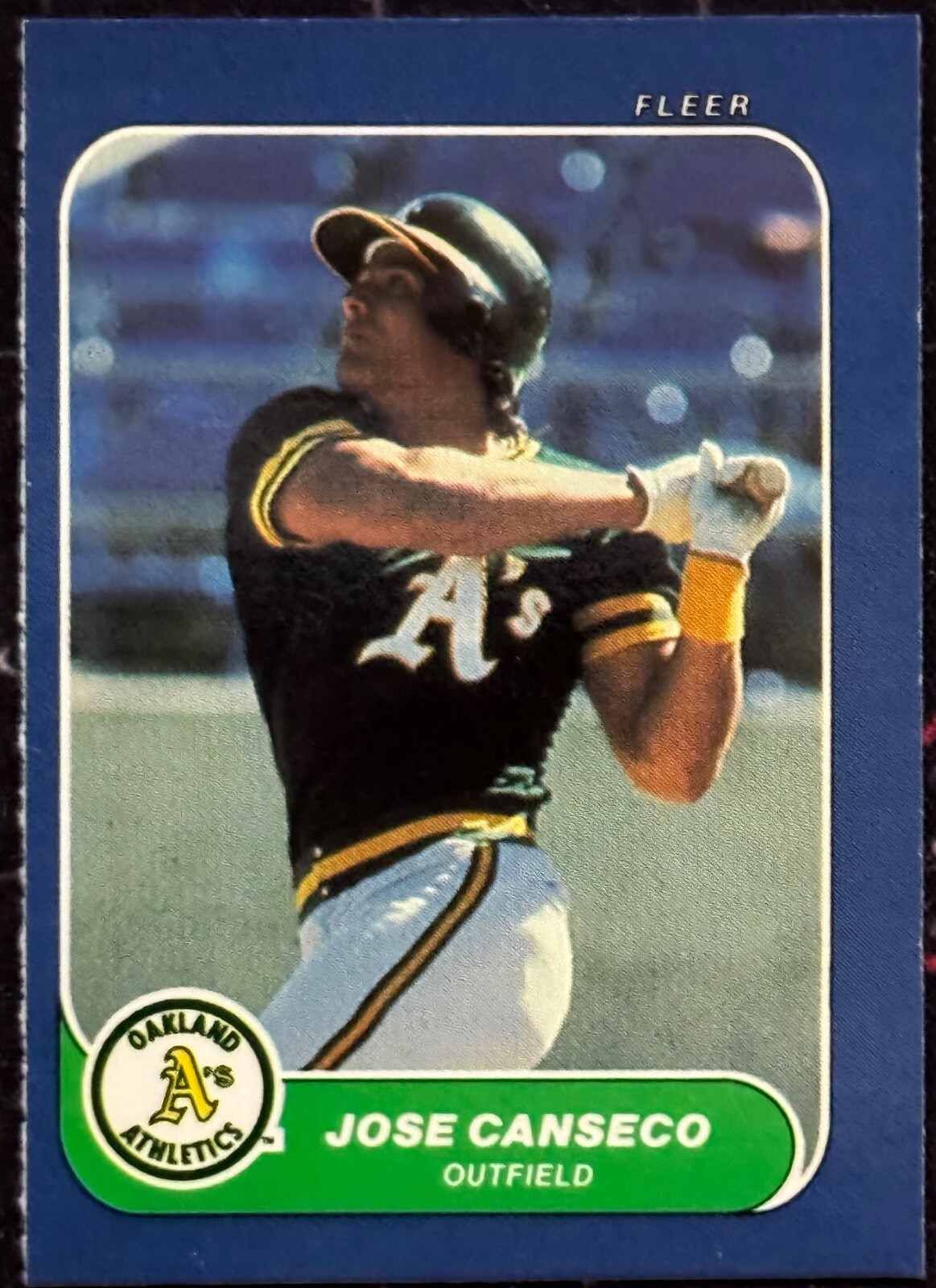1986 Fleer Classic Miniatures - Jose Canseco #87 (RC) - Oakland Athletics- EX