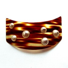 Edwardian large faux tortoiseshell hair barrette hair ornament