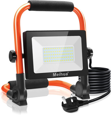 60W LED Arbeitsleuchte 5200LM, MH Baustellenleuchte 6500K kaltweiß tragbar LED IP66