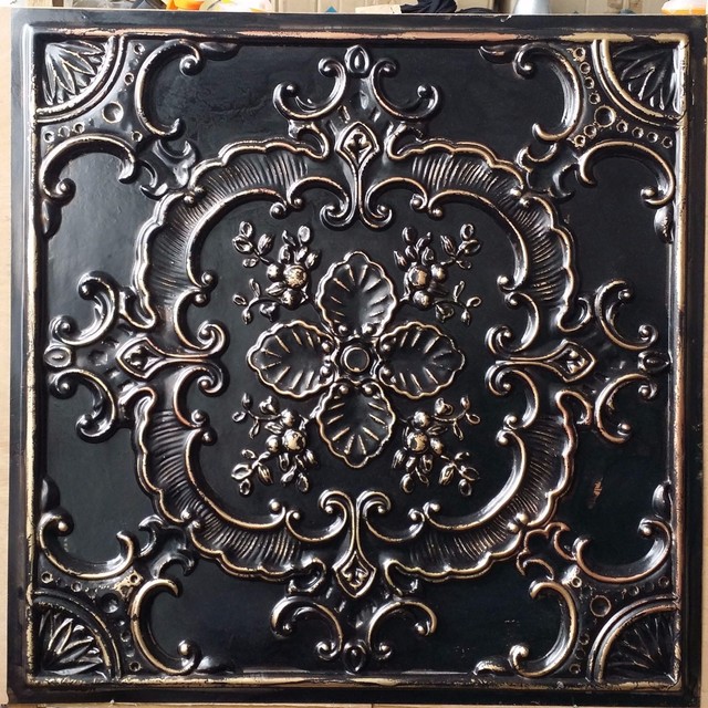 Tin Ceiling Tiles Faux Paint Peeled Copper Decor Art Wall Panels