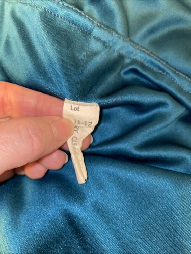 Vintage 70s Disco Fever Emerald Green Satin Studio 54 Maxi Dress Sz 11/12 - Picture 10 of 10