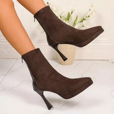Stivaletti Donna In Velluto Con Tacco Alto 10 cm Eleganti E Femminili CF65382