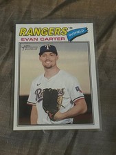 4269 2026 Topps Heritage Evan Carter Texas Rangers