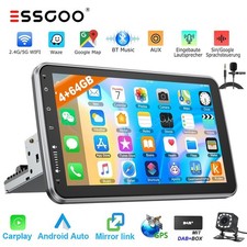 DAB+ 10" Android 13 Autoradio 1DIN mit Bluetooth 360° Drehbar Bildschirm GPS Nav