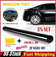 Nano Ceramic Window Tint Film Roll 5% VLT for Home, Office, Car, Truck*//