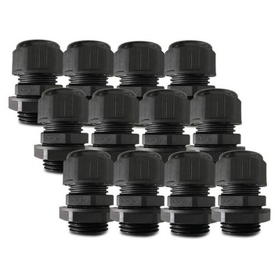 Cable Gland 1/2 Npt Nylon Plastic Connectors Lock Nut Gaskets IP68 Waterproof