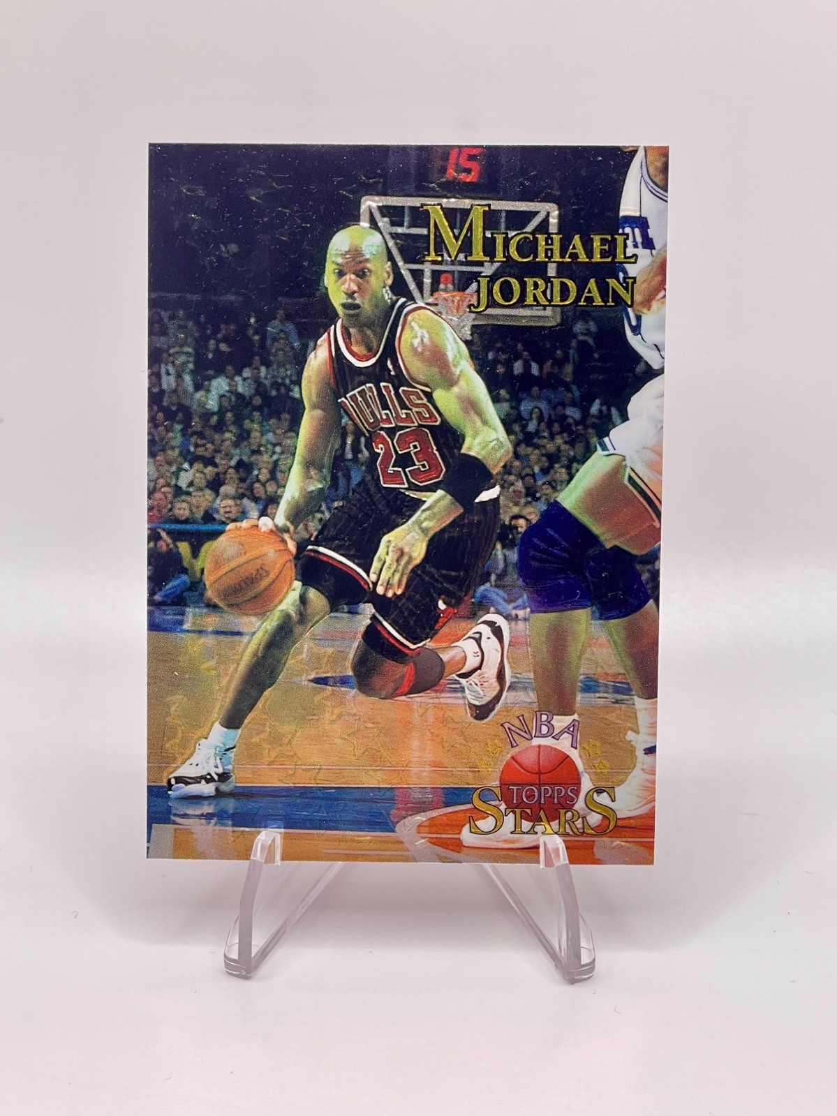 MICHAEL JORDAN 1996 TOPPS STARS #124 FINEST CHROME PARALLEL BULLS NBA MJ