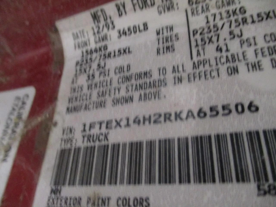 Driver Front Window Regulator From 8501 GVW Fits 92-97 FORD F250 PICKUP 1703563 Foto 4 de 4