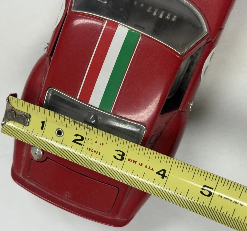 Coche de colección especial Burago 1/18 Ferrari GTO rojo versión Rally Race Foto 2 de 4