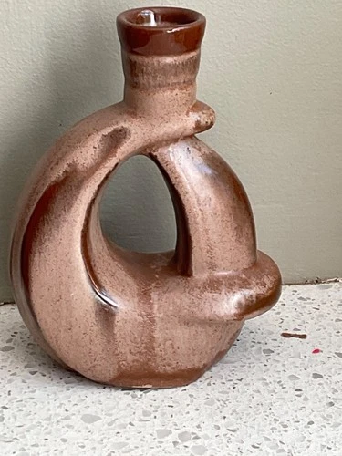 Frankoma Desert Gold Vintage 305 Candlestick Candle Holders Sailboat SINGLE