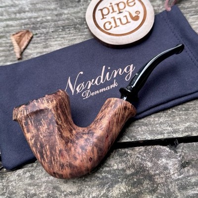 Erik Nording Brown Matte Unfinished Smooth Freehand Briar Tobacco Pipe NEW