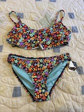 NWT No Boundaries Juniors Women  s Bikini Size Medium 7/9 Floral