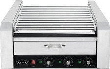 30 Hot Dog Roller Warmer Grill Cooker Machine, Commercial Grade, With Bun Warme
