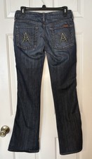 Seven 7 For All Mankind A Pocket Jeans Stretch Bootcut Med Wash Womens Sz 27x30