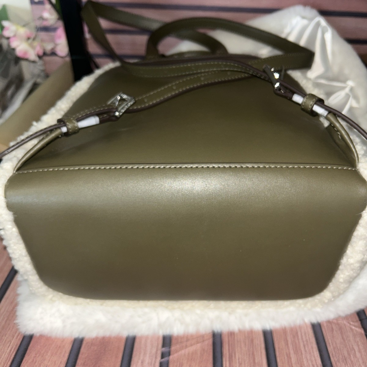 Michael Kors Rhea Medium Backpack Olive Green Suede NWT‎ New with Tags NWT Women main image 2