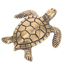 VILLCASE Brass Turtle Statue, Longevity Tortoise Sculpture Retro Copper Turtl...