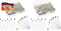 Bunte Glaskopfnadeln Edelstahl Stecknadeln NäHen Basteln Craft 38Mm 300 StüCk