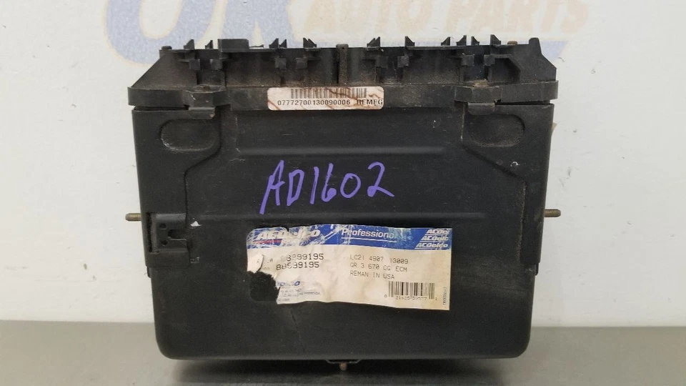 91 CHEVY CORVETTE C4 5.7L MÓDULO DE CONTROLE DO MOTOR ECM 88999195 - Imagem 2 de 4