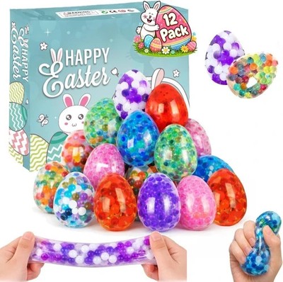 12 Stück Osterei Stresskugeln Osterkorb Füllstoffe Jagd Squishy