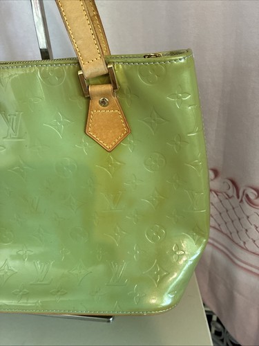 Louis Vuitton Houston Green Patent Vernis Leather Handbag Double Handle W/ COA - Picture 5 of 23