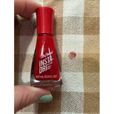 Sally Hansen Insta-Dri Nail Color Red 9.17 mL 0.31 FL OZ Quick Dry Polish