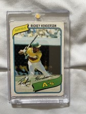 Topps 1980 Rickey Henderson #482 Rookie Oakland Athletics Baseball Card RC