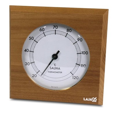 LaJa26 Saunazubehör analoges Thermometer Klimamesser aus Espenholz Thermoholz