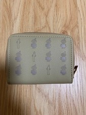 Moomin m11Y Camel Compact Wallet with Bellows Card Organizer PVC Used