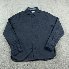 Flint and Tinder Shirt Mens Large Blue Button Up Workwear Office Career Casual