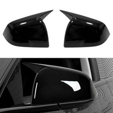 2X Glanz Schwarz Spiegelkappen Außenspiegel Gehäuse Für Tesla Model Y 2020-2022