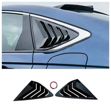 For 23-25 Honda Accord JDM Rear Side Window Louver Cover Vent Visor Glossy Black