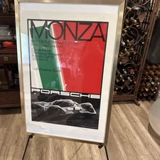 Original Vintage 1970 Porsche Poster - Monza 1000 Chilometri It Is Signed Number