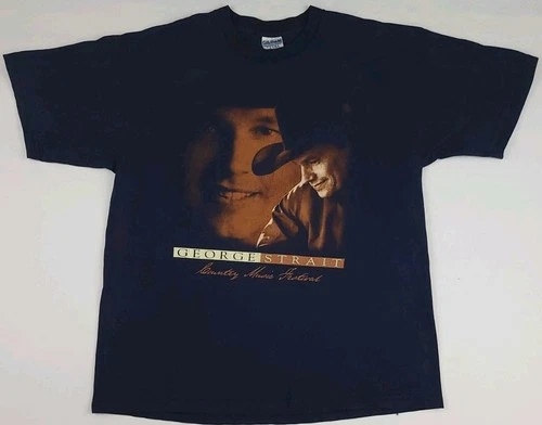 Vintage George Straight Country Music Festival Tour Concert Vintage vintage concert t-shirt, vintage, size XL, single stitch, B+ condition