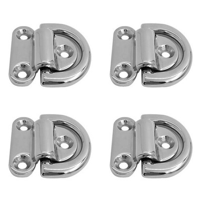 4 Stück Kleine Faltbare Pad Eye Deck Laschring Staple Cleat Für Trailer