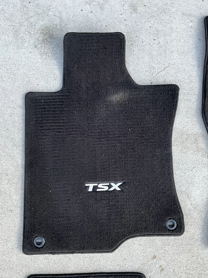 Juego completo de alfombrillas negras Acura TSX 2009-2014 OEM usadas Foto 2 de 4
