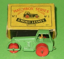 Matchbox Moko / 1b Diesel Road Roller in Type B Box