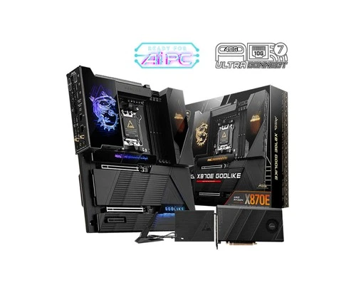 MSI MEG X870E GODLIKE Supports Socket AM5 AMD Ryzen™ 9000 9800X 3D