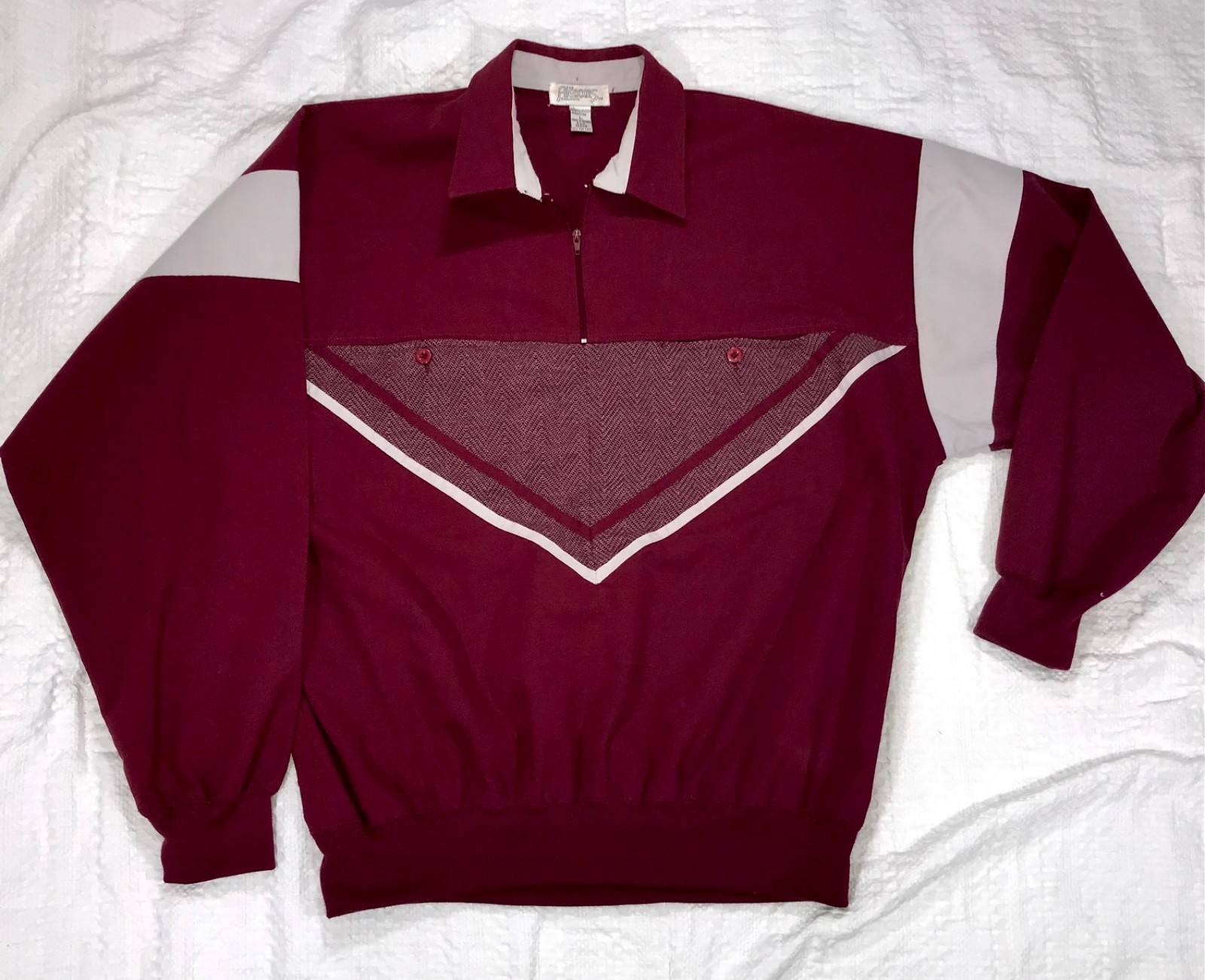 VTG 90s Alexxus Exclusive Mens (L) Pull Over 1/4 Zip Classic Retro Preppy Shirt