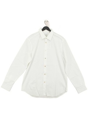 Paul Smith Herren Hemd Kragen: 17 in weiß 100% Baumwolle Basic neu mit Etikett